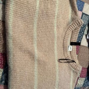 Pink and white crop sweater